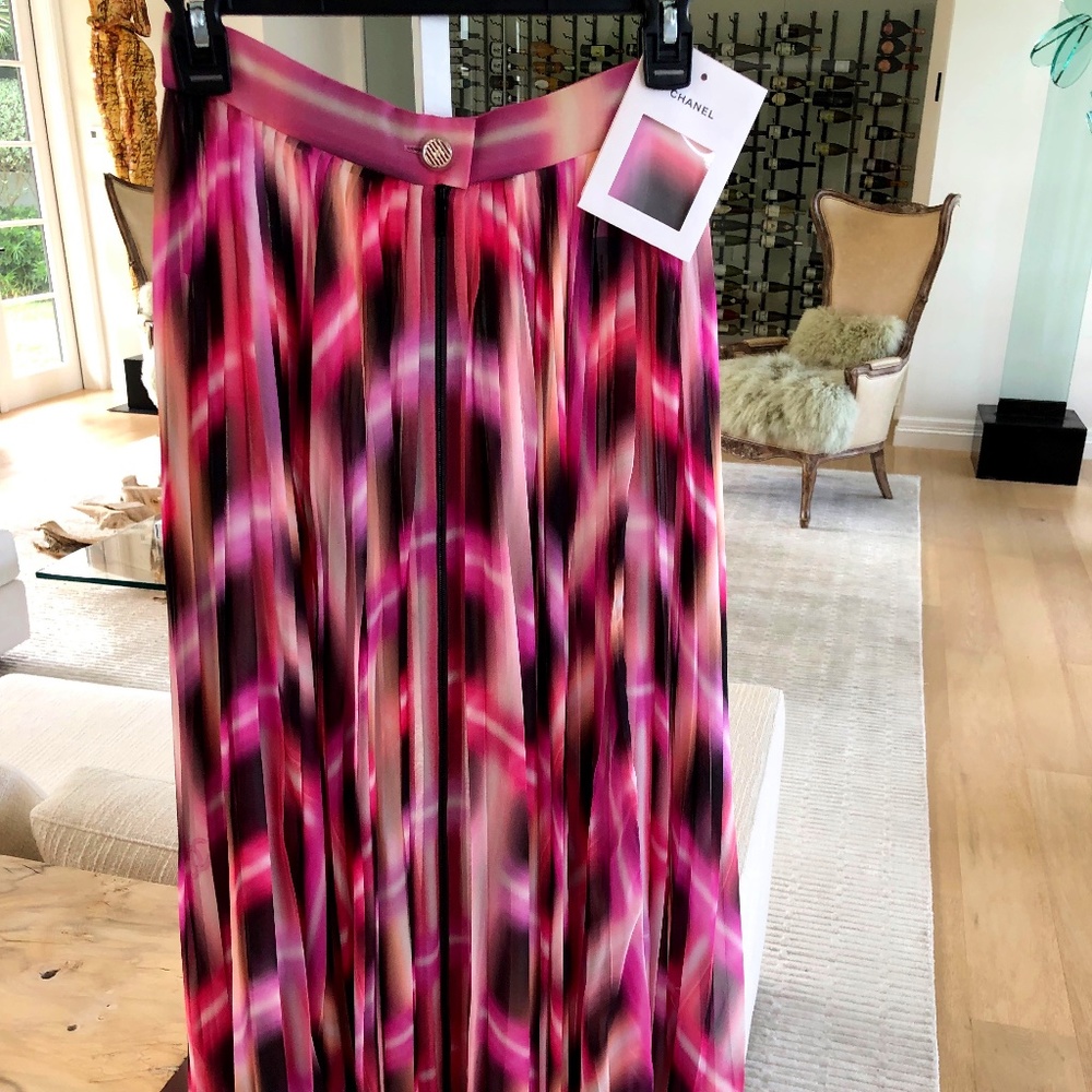 Chanel silk maxi skirt
